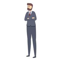 vector de dibujos animados de icono de hombre de negocios. persona de negocios