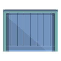 Automatic gate system icon, cartoon and flat style vector