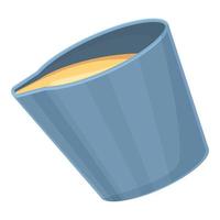 Liquid gold pot icon cartoon vector. Golden mine vector