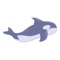 icono de ballena asesina de mamíferos, estilo de dibujos animados vector