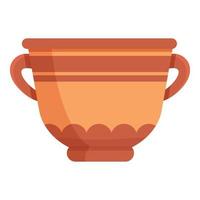 Amphora ceramic icon, cartoon style vector