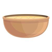 Pumpkin cream soup icon cartoon vector. Vegetable bowl vector