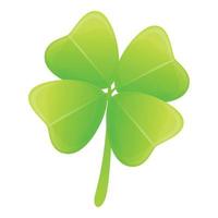 Clover icon, cartoon style vector