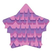 Pinata star icon cartoon vector. Birthday candy vector