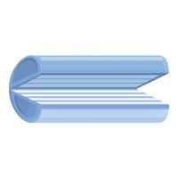 Solarium skin icon, cartoon style vector