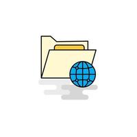 Flat Shared folder Icon Vector