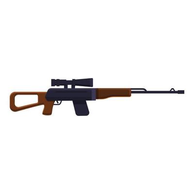 Scar sniper weapon icon, cartoon style