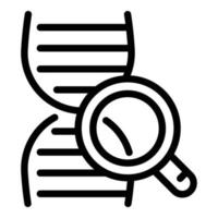 Forensic laboratory dna icon, outline style vector