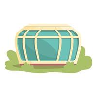 Glass window glamping icon cartoon vector. Camping house vector