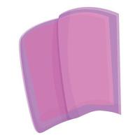 Pink handkerchief icon, cartoon style vector