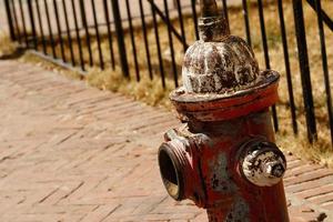 Close up of an old rusty fire hydrant photo