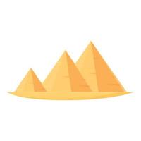 vector de dibujos animados de icono de pirámide de historia. escena de viaje