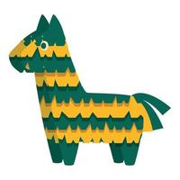 vector de dibujos animados de icono de piñata de carnaval. caballo de fiesta