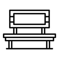 Outdoor advertising park bench icon, outline style vector