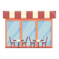 Chair street cafe icon cartoon vector. Coffee shop vector