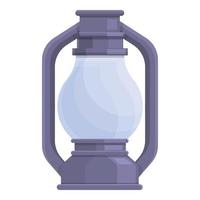 Kerosene oil lamp icon, cartoon and flat style vector