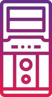 case computer pc cpu accessory - gradient icon vector
