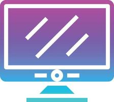 display screen resolution computer accessory - gradient solid icon vector