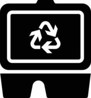 food packaging ecology recycle paper - solid icon vector