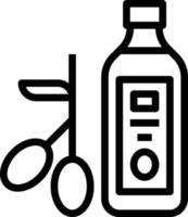 olive oil diet nutrition - outline icon vector