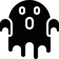 ghost spirit spooky scary halloween - solid icon vector