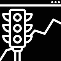 traffic monitoring chart analysis seo - solid icon vector