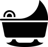 cradle bassinet sleep baby accessories - solid icon vector