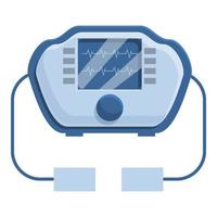 Automated defibrillator icon, cartoon style vector