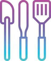 spatula bakery cook tool kitchen - gradient icon vector