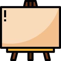 canvas draw paint creative - filled outline icon vector