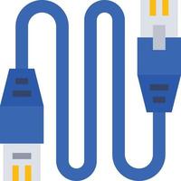 lan cable connect computer accessory - flat icon vector