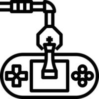 game console ai artificial intelligence - outline icon vector