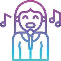 singer music musical instrument avatar - gradient icon vector