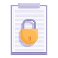 Safe information icon cartoon vector. Privacy policy vector