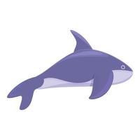 Giant killer whale icon, cartoon style vector