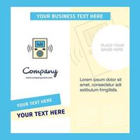 Music player Company Brochure Template Vector Busienss Template