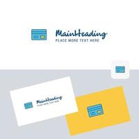 Credit card vector logotype with business card template Elegant corporate identity Vector