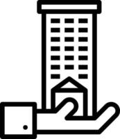 rental income building investment hold - outline icon vector