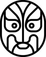 mask chinese tradition theater china - outline icon vector