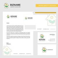 House Business Letterhead Envelope and visiting Card Design vector template