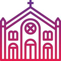 church religious christ pray building - gradient icon vector