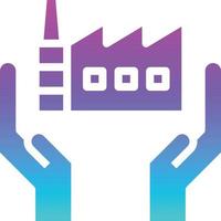 sme factory business investment production - gradient solid icon vector