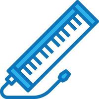 instrumento musical de música melodion - icono azul vector