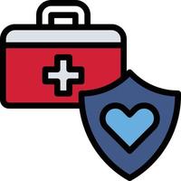 health insurance life protect guard safe - filled outline icon vector