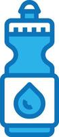 water diet nutrition bottle - blue icon vector