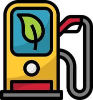 fuel bio green gas ecology - filled outline icon vector