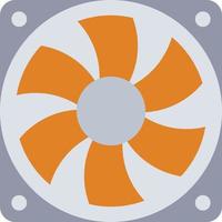 fan cooler cold computer accessory - flat icon vector