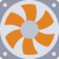 fan cooler cold computer accessory - flat icon vector