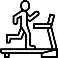 treadmill run running diet nutrition - outline icon vector