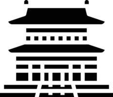 palacio gyeongbokgung hito edificio de corea - icono sólido vector